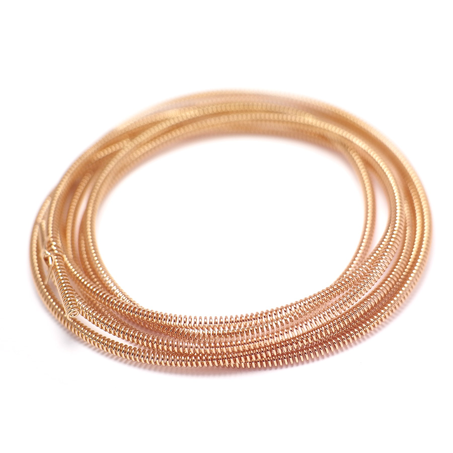 Rose Gold Bracelet - Cadenas de primavera, collar de Latón