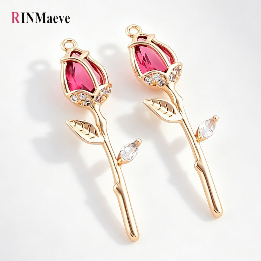 4 Piezas de Dijes de Flor de R - Rose Gold Bracelet reseña y precio