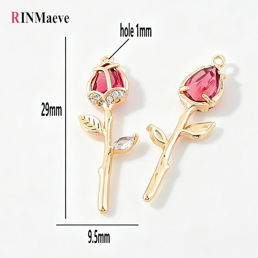 4 Piezas de Dijes de Flor de R - Rose Gold Bracelet reseña y precio