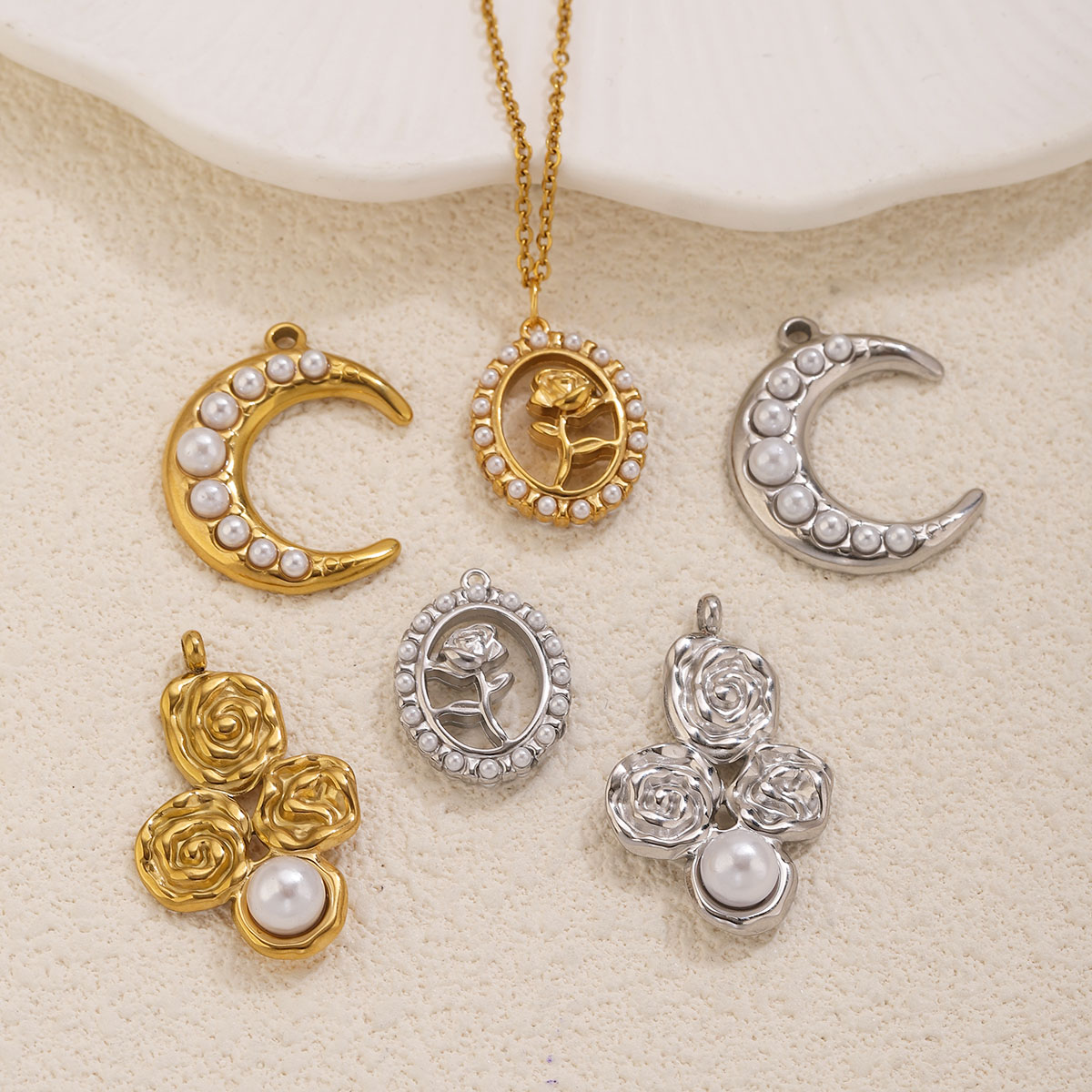 5 piezas de acero inoxidable c - Rose Gold Bracelet reseña y precio
