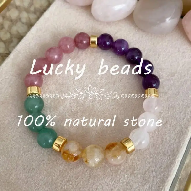 Pulsera de cuentas de amatista - Rose Gold Bracelet reseña y precio